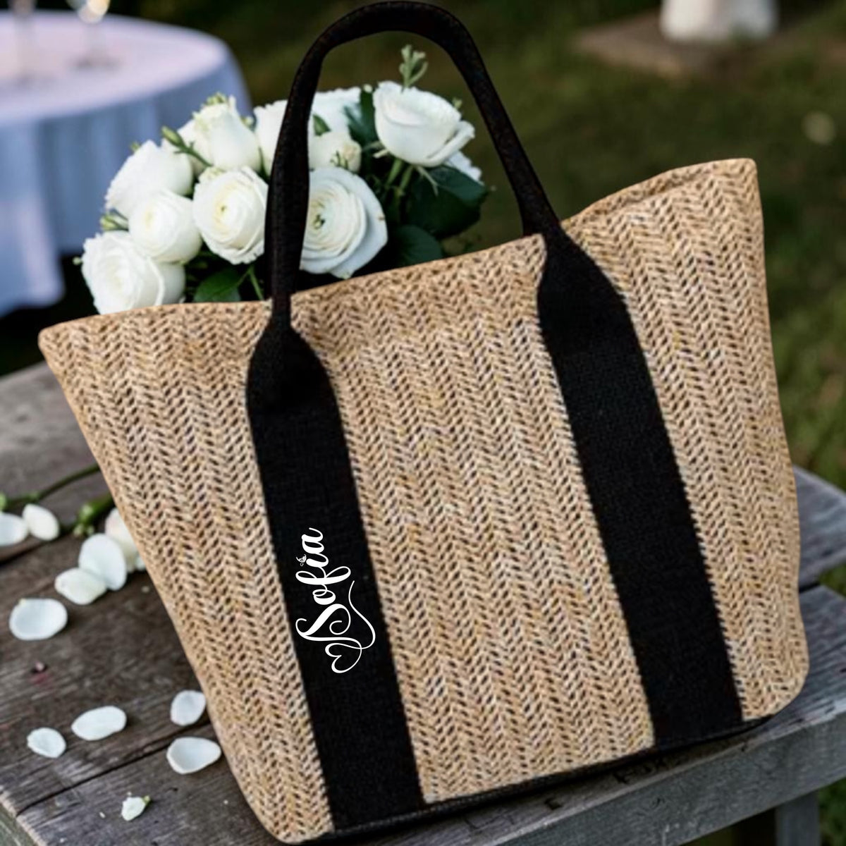 Rattan Affect Personalised Bag