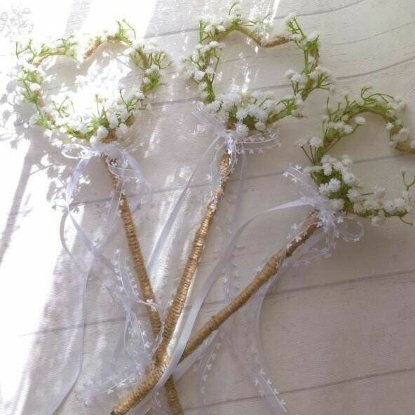 Flower Girls Heart Wands