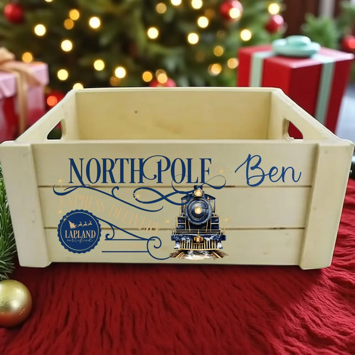 North Pole Xmas Eve Crate Personalised