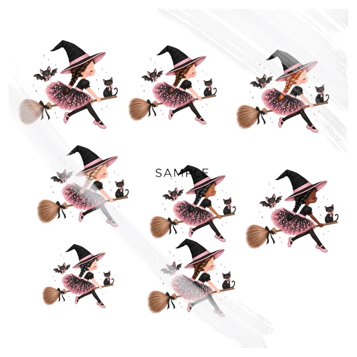 Little Witchy T shirt choose hair colour and skin tone to match