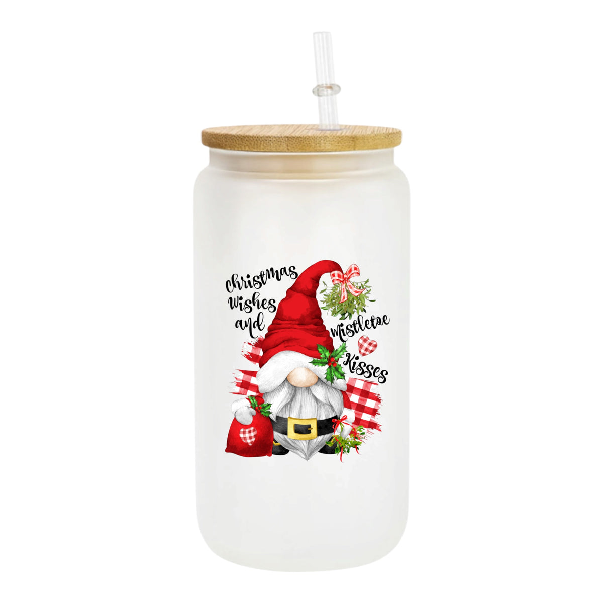 Santa Gonk Frosted Bamboo Cup