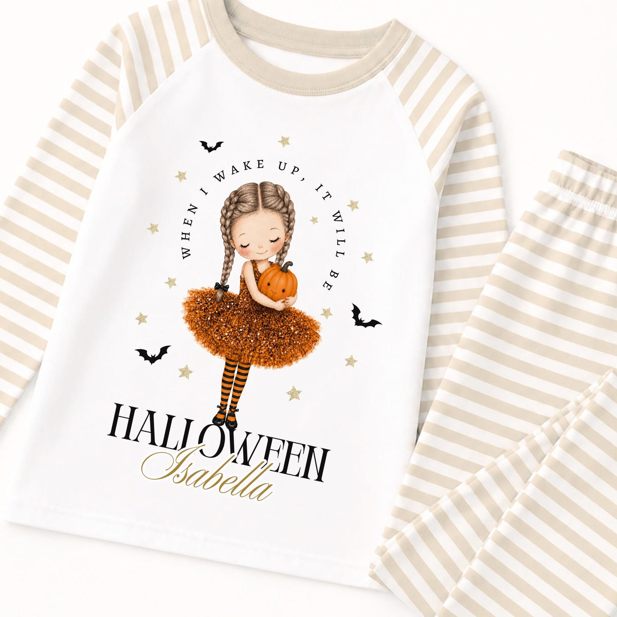 Personalised when I wake up it will be Halloween pumpkin girl