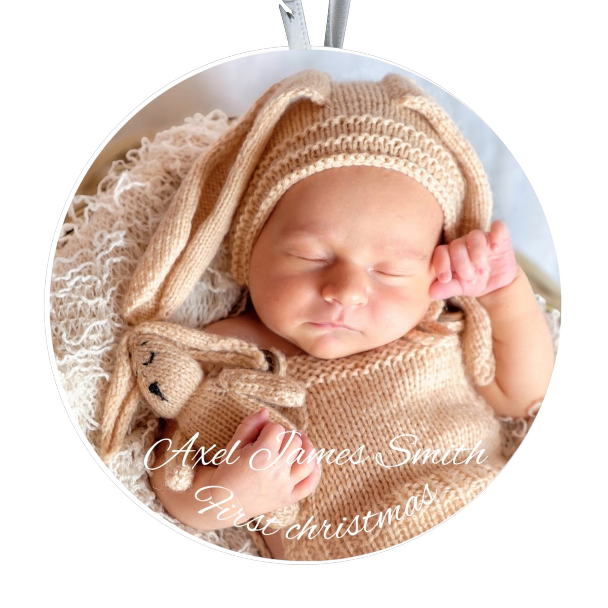 Personalised tree decoration ceramic babies first