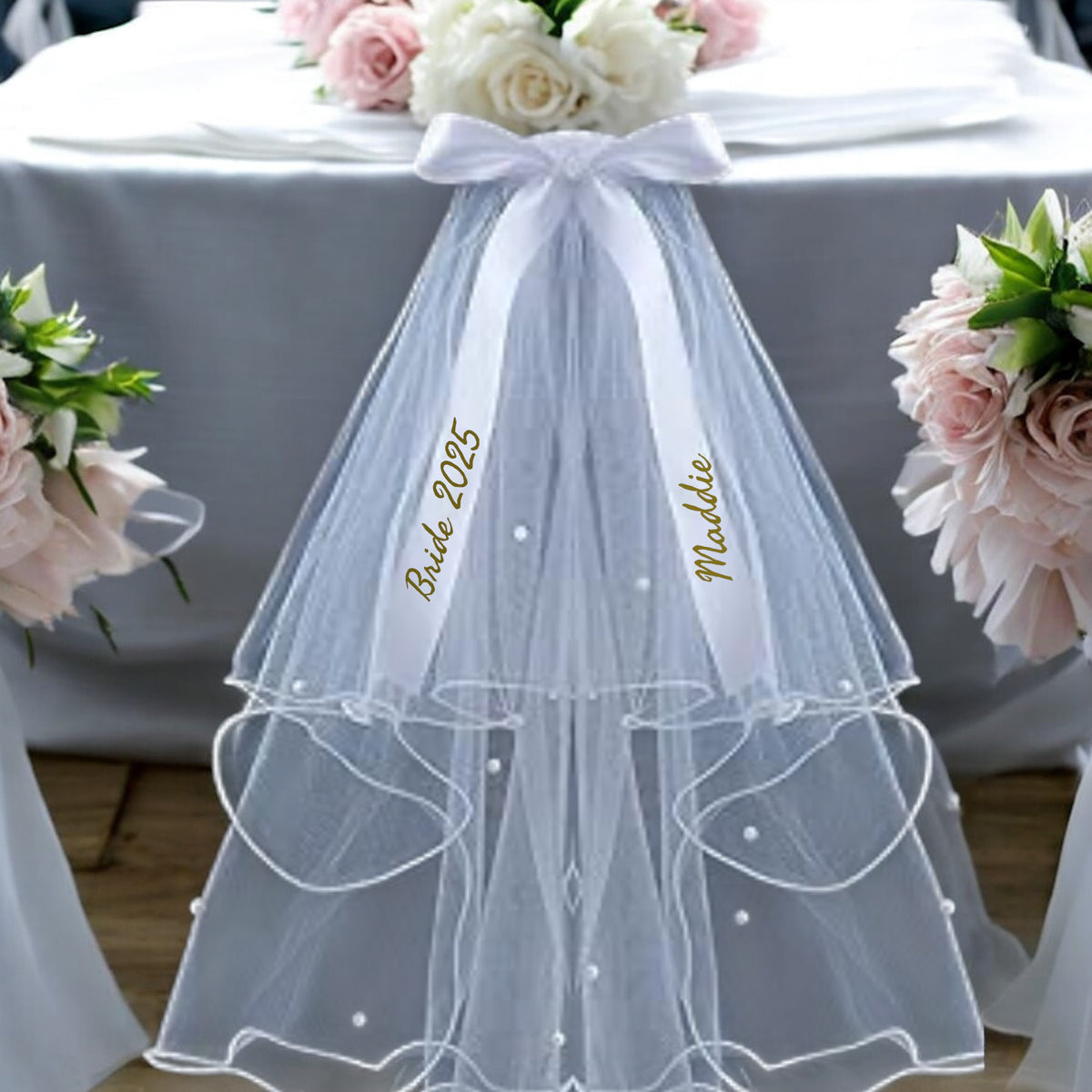 Bride Personalised Veil / Keepsake