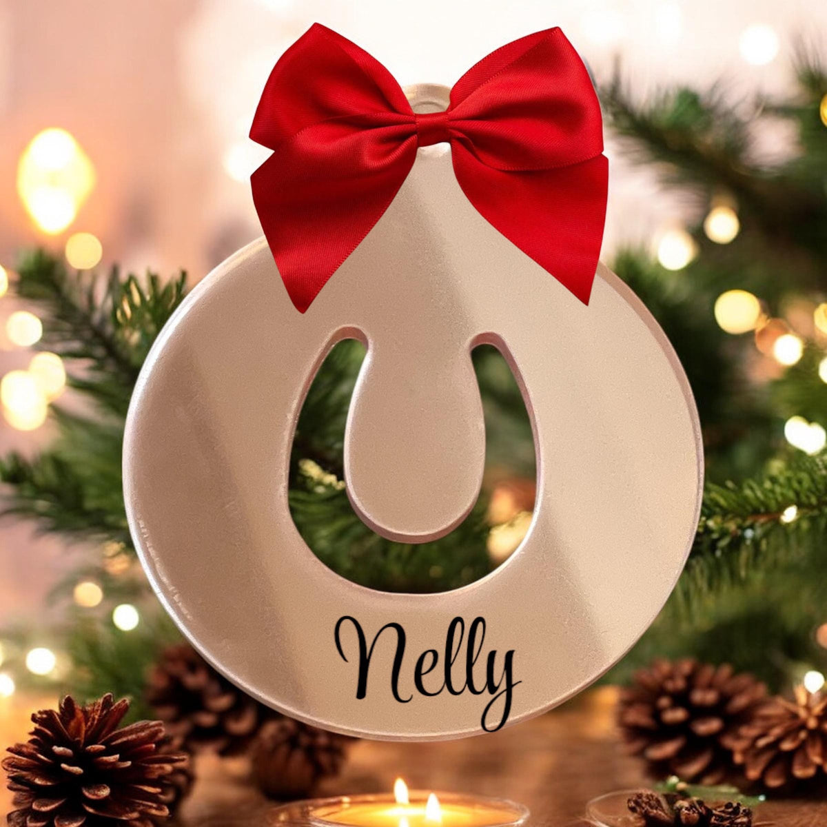 Rose Gold Acrylic Paw Bauble