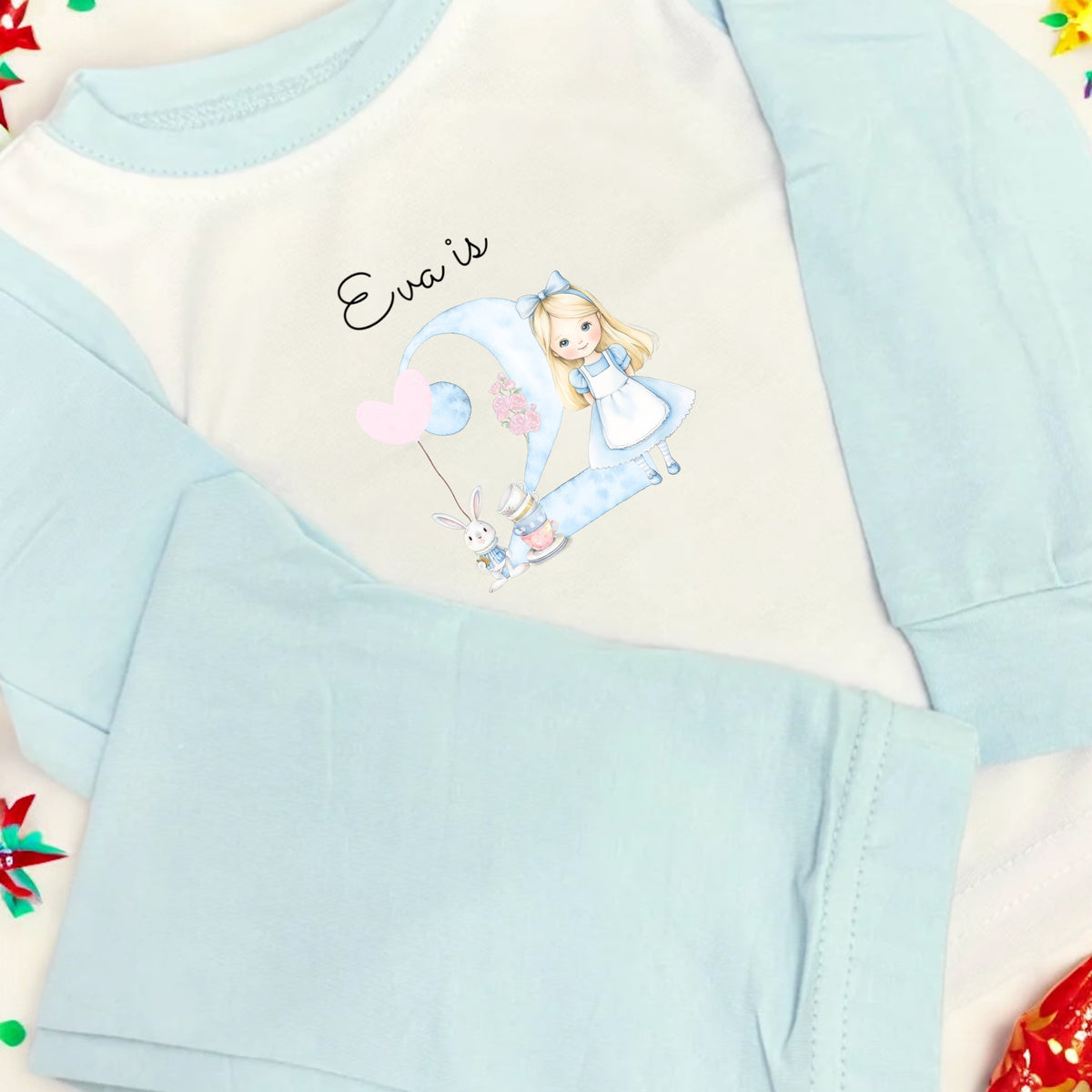 Alice Birthday PJS personalised
