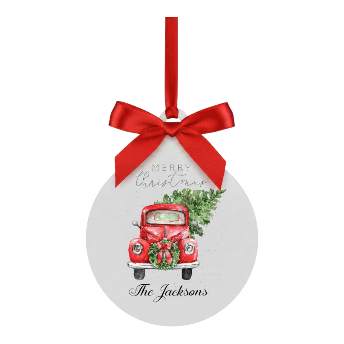 Family Christmas acrylic tree decoration