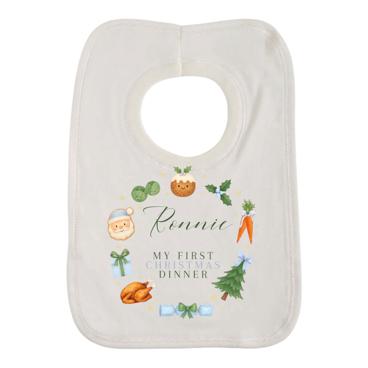 My First Christmas Dinner Bib