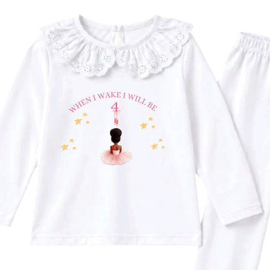 When I wake I will be ballet Frilly PJS