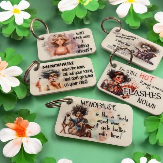 Menopause Comic Key Rings