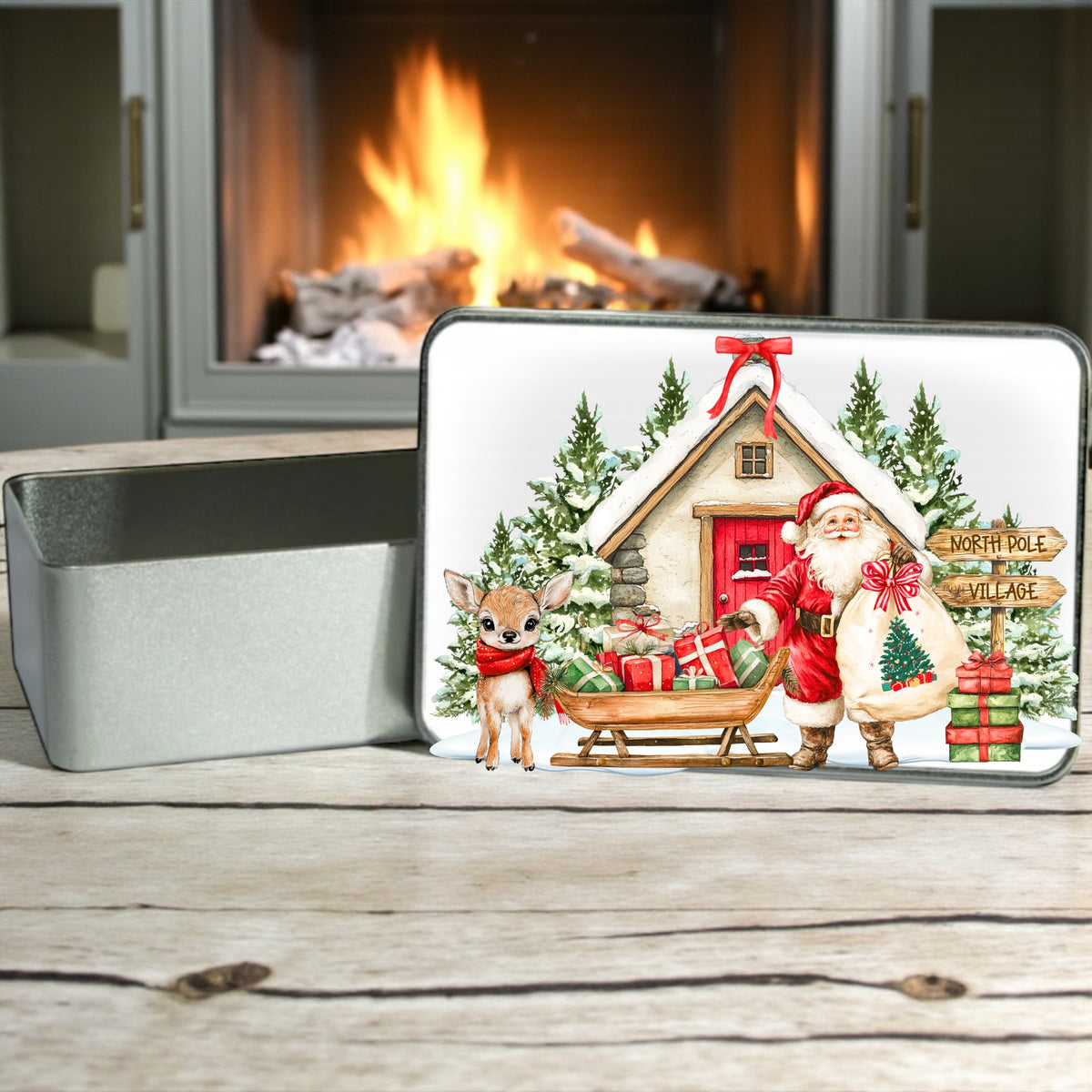 Santas Cookie Tin