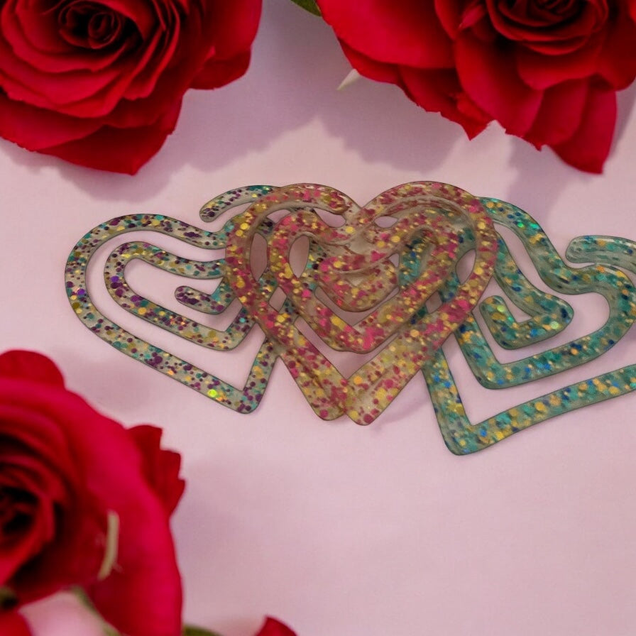 Large Arcylic Glitter Paperclips
