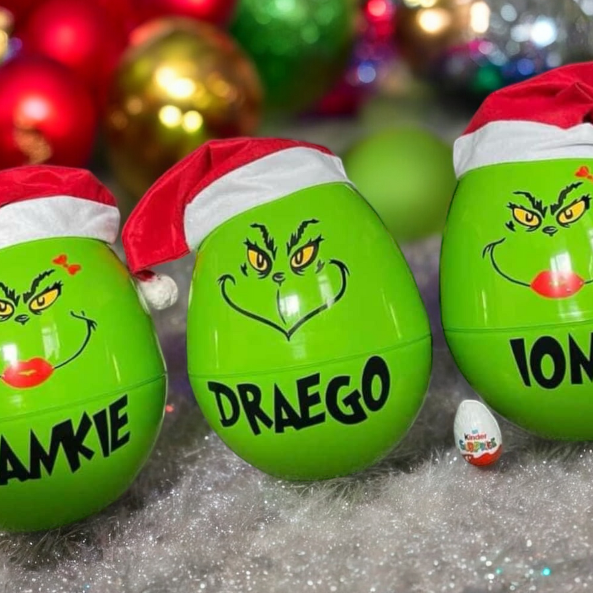 Mr Grinchy stuffable extra large egg Personalised