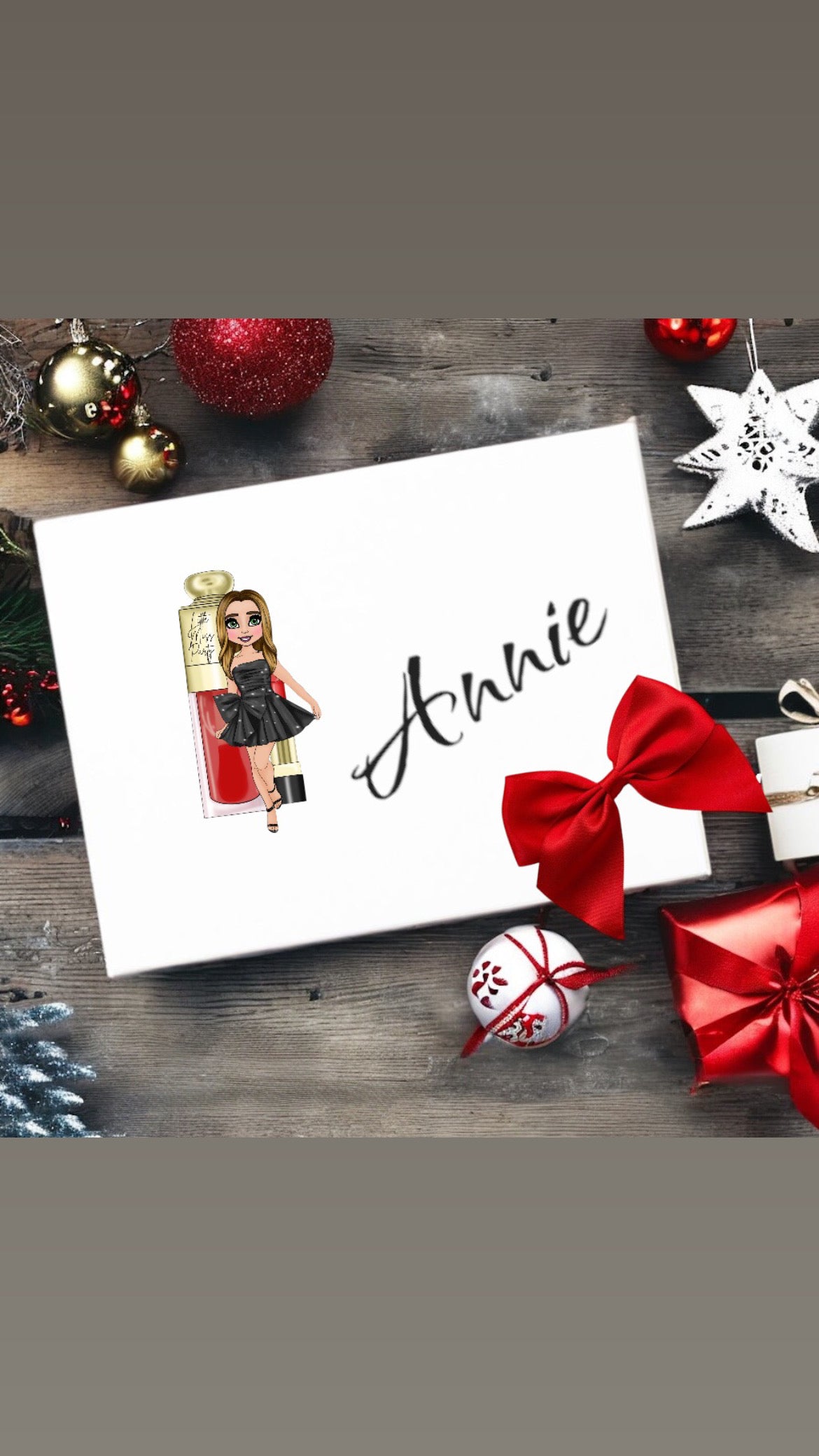 Miss Party Personalised Gift magnetic gift box A4