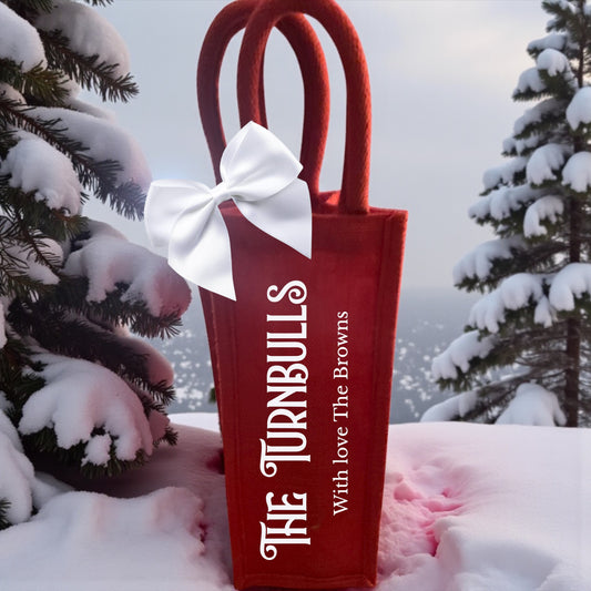 Canvas Bottle Bag Personalised
