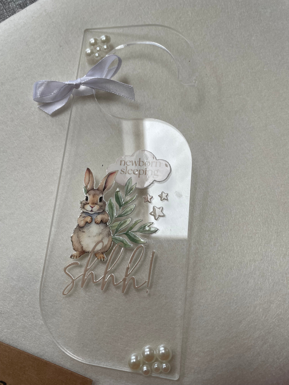 Ash New Born Sleeping Door Hanger