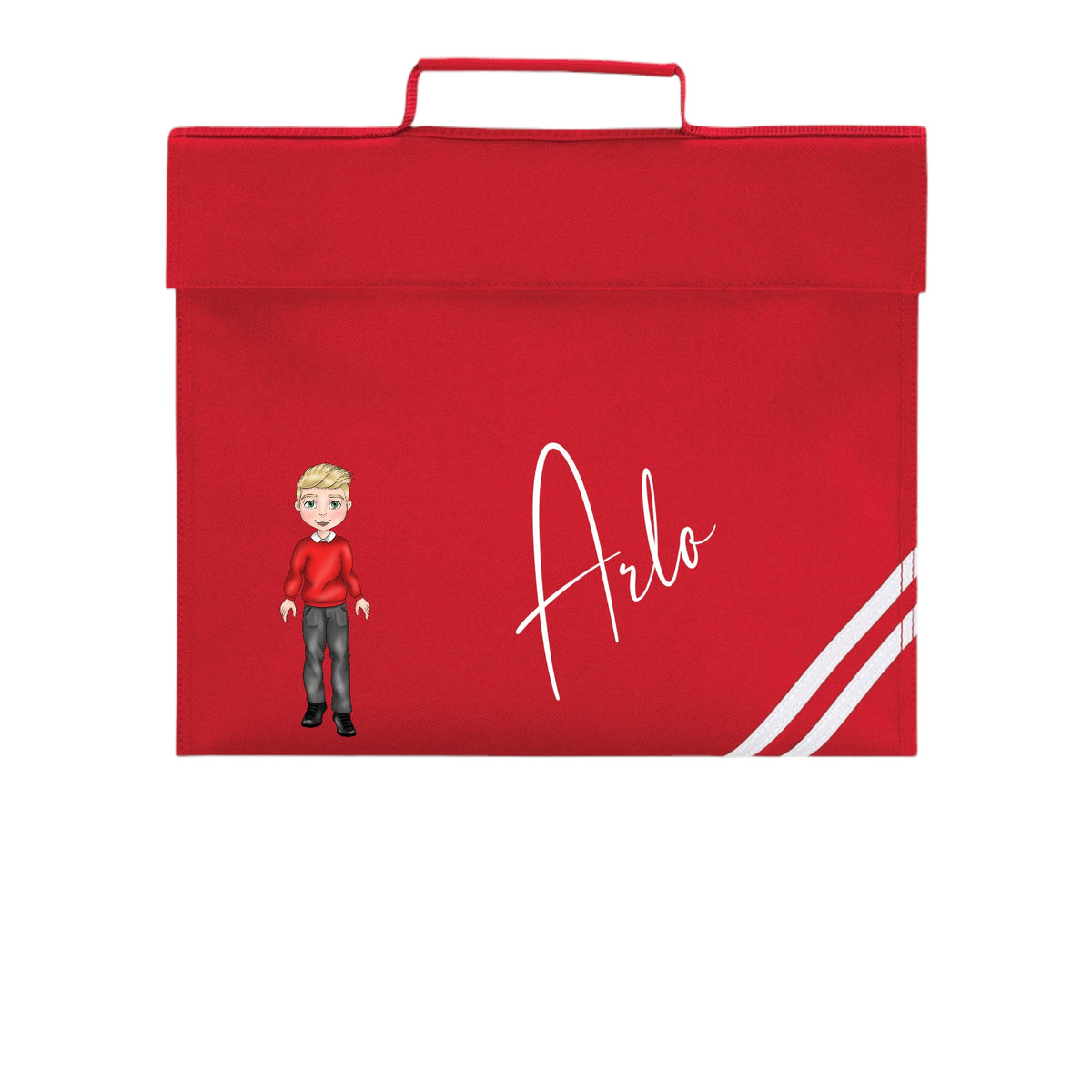 Boys  Reading Book Bag Personalised )