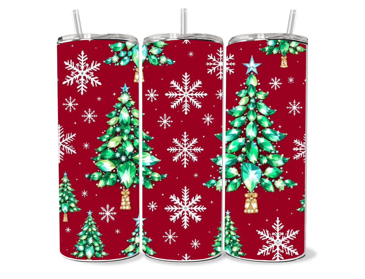 Christmas Gem affect themed 20oz insulated Cup