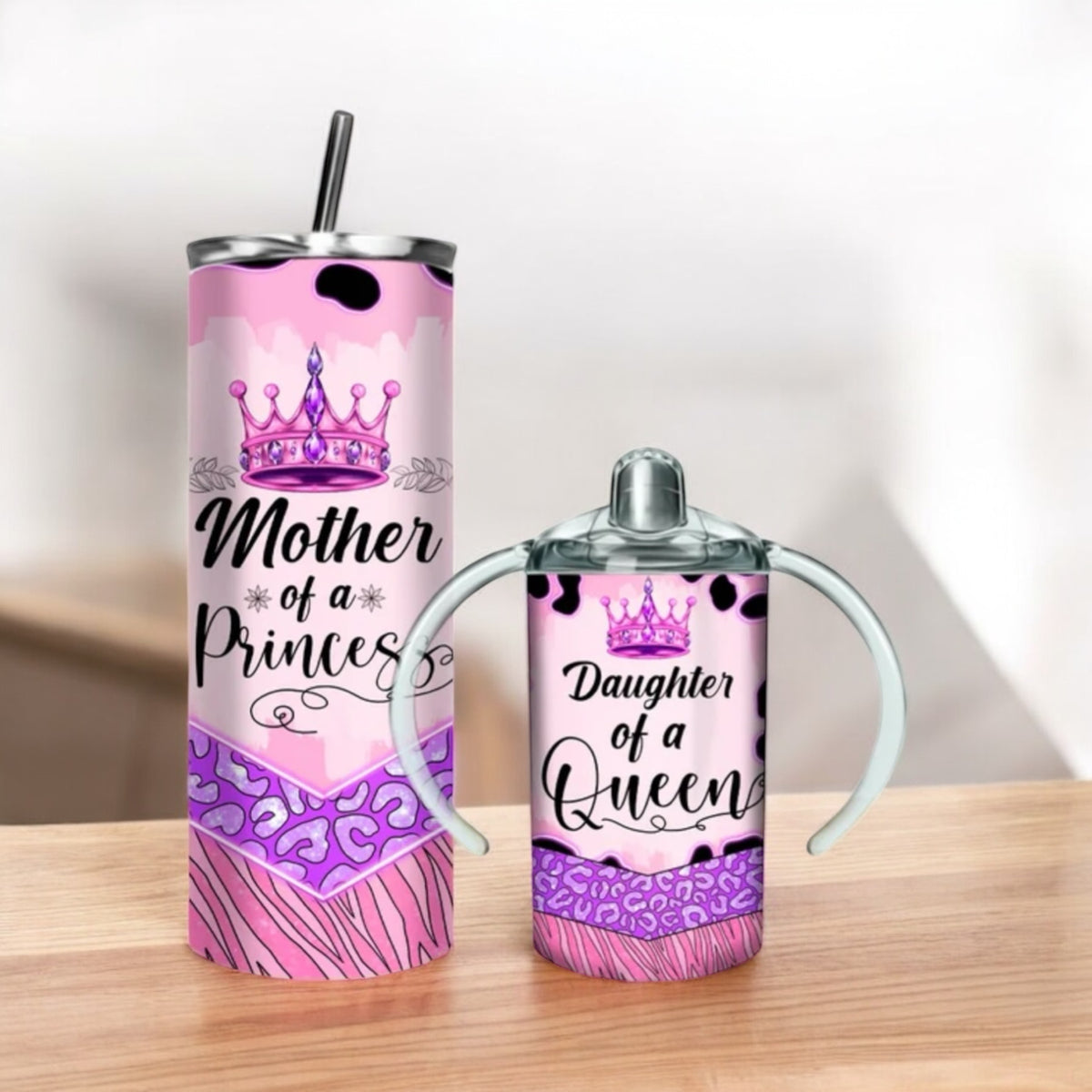 20oz Insulated cup with Straw mother of a Princess