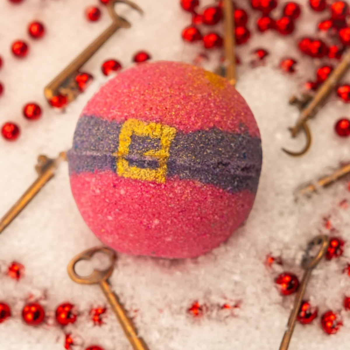 Santa Bath Bomb with hidden key