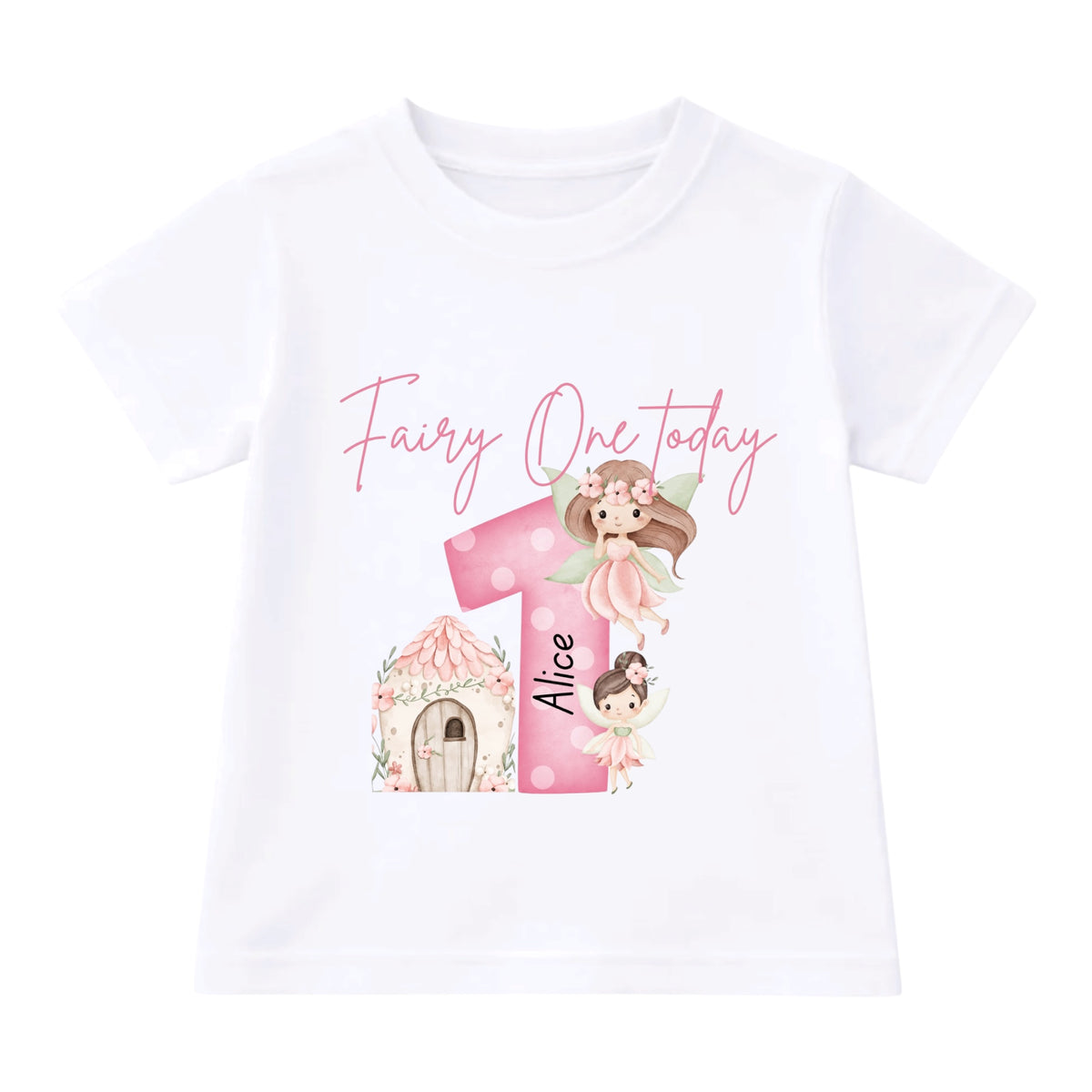 Birthday Fairy One T Shirt and Matching Cake Topper