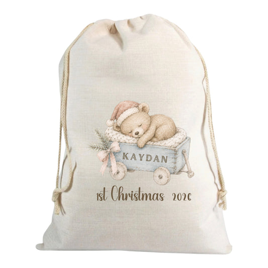 First Christmas Canvas Sack