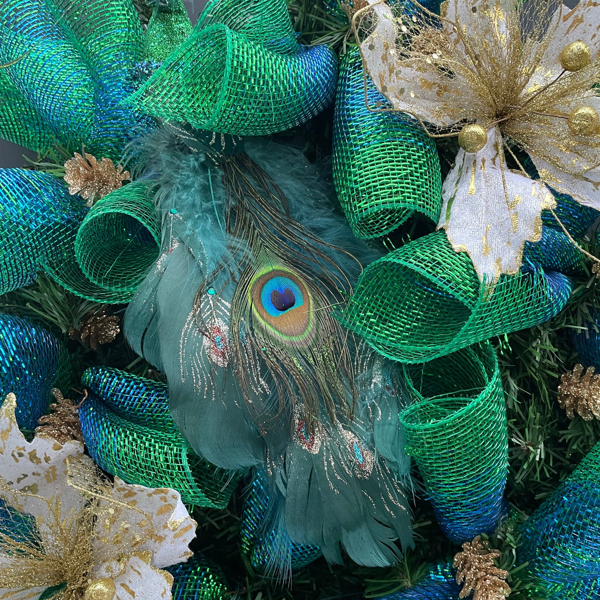 Peacock Glory 40cms Wreath