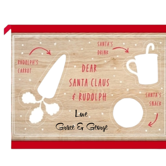 Santa personalised boards / Christmas Eve boards / Santa goodies board