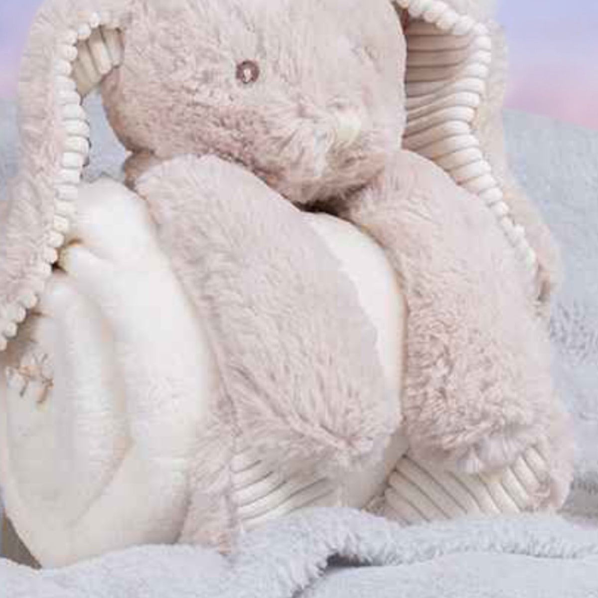 Bunny Holding Fleece Blanket