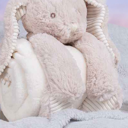 Bunny Holding Fleece Blanket