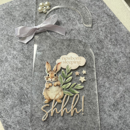 Ash New Born Sleeping Door Hanger