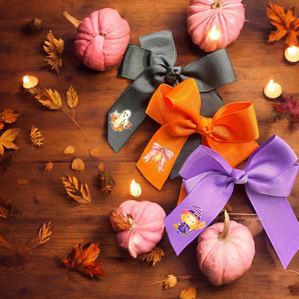 Halloween Spooky Hair Bows Personalised