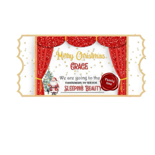 Acrylic Personalised Pantomine Tickets