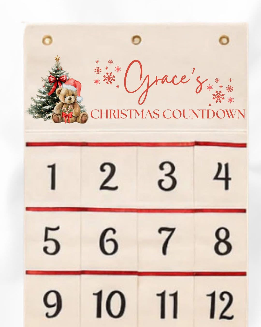 Advent Calendar Canvas keepsake