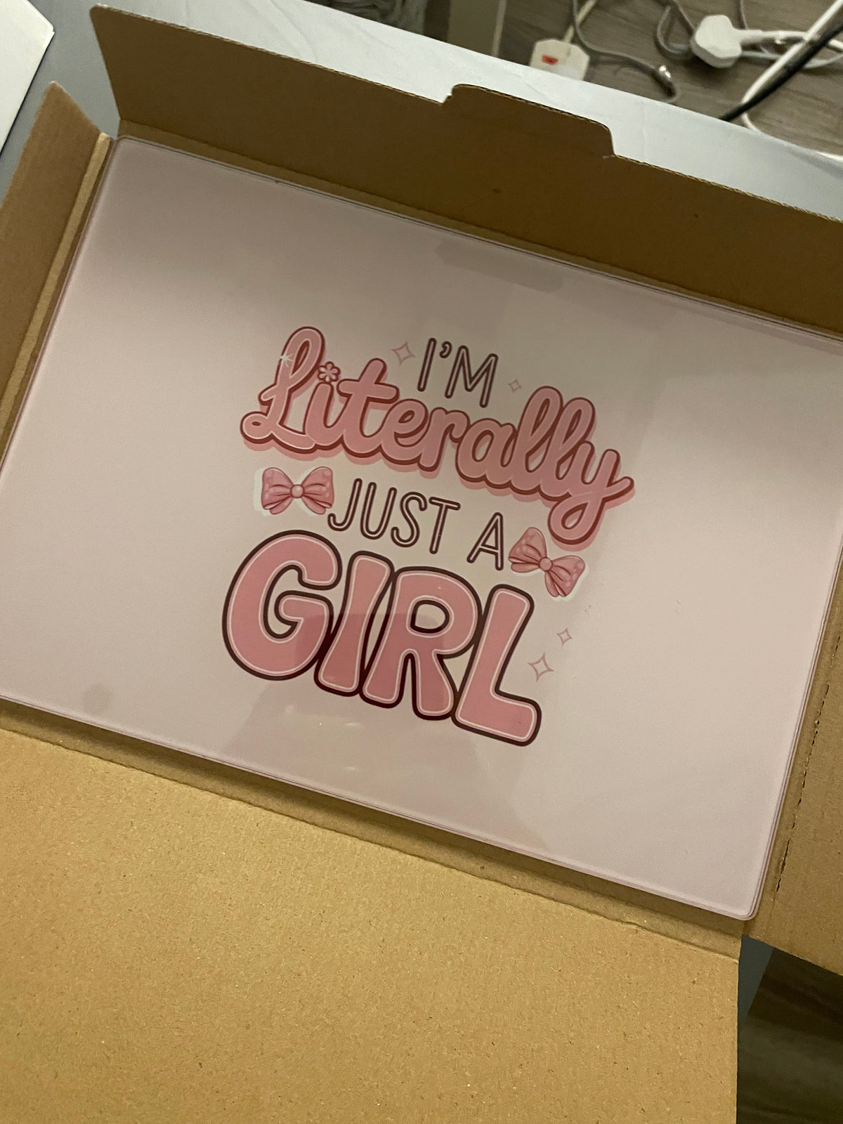 Literally a Girl Glass Straightener Board