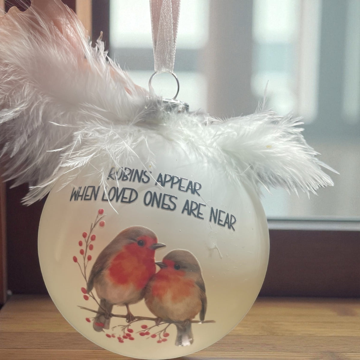 Robins Appear 15cm Bauble