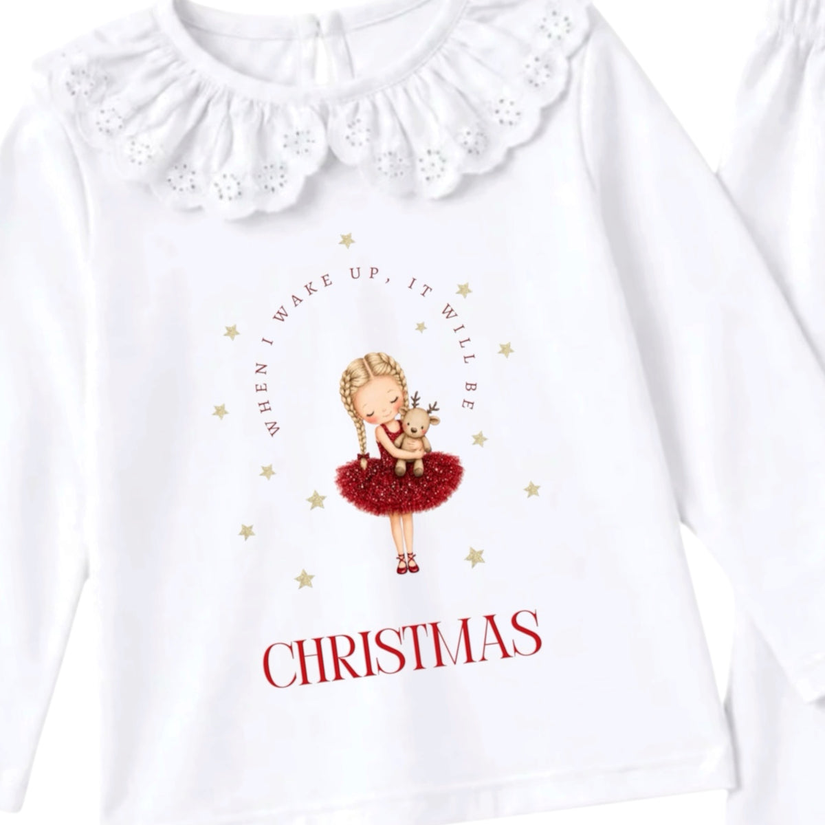When I wake it will be Christmas PJ Frill