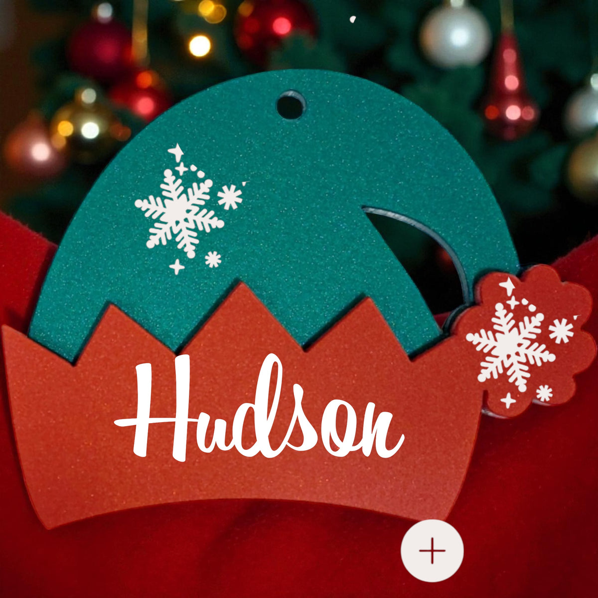 Elf  Acrylic festive hat tree decoration
