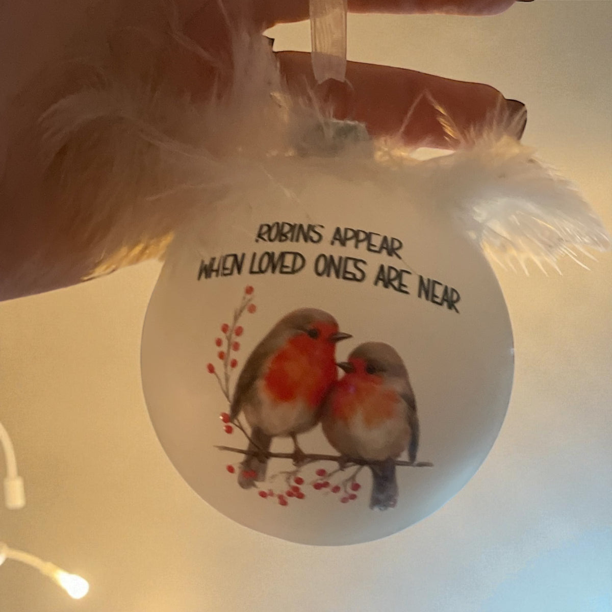 Robins Appear 15cm Bauble