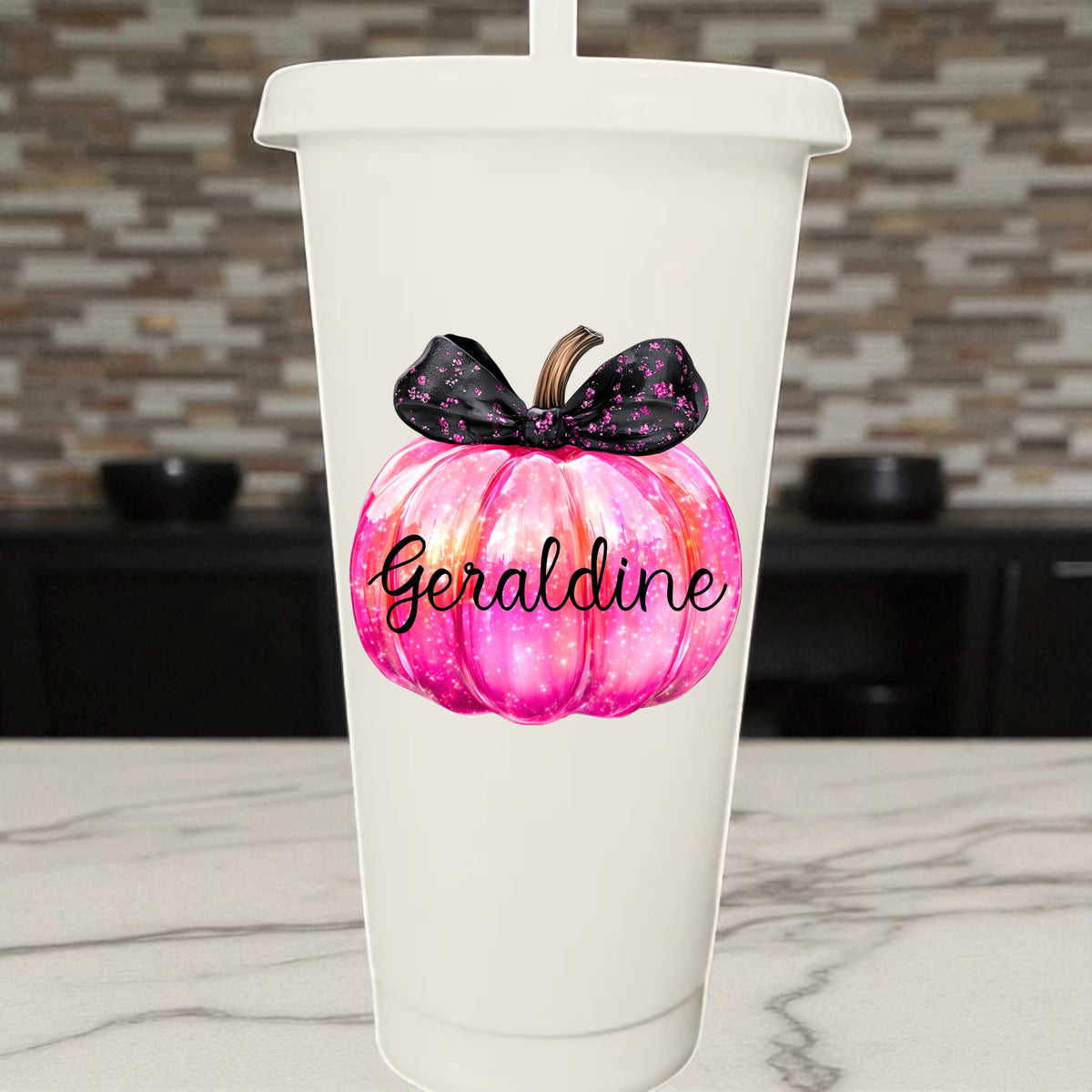 Pumpkin Sparkle Personalised Cups