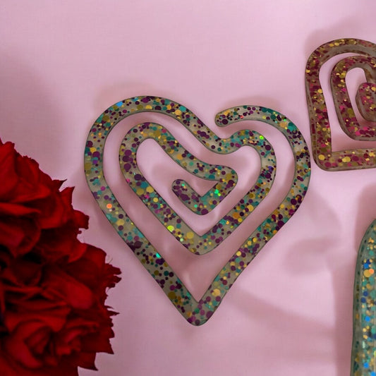 Large Arcylic Glitter Paperclips