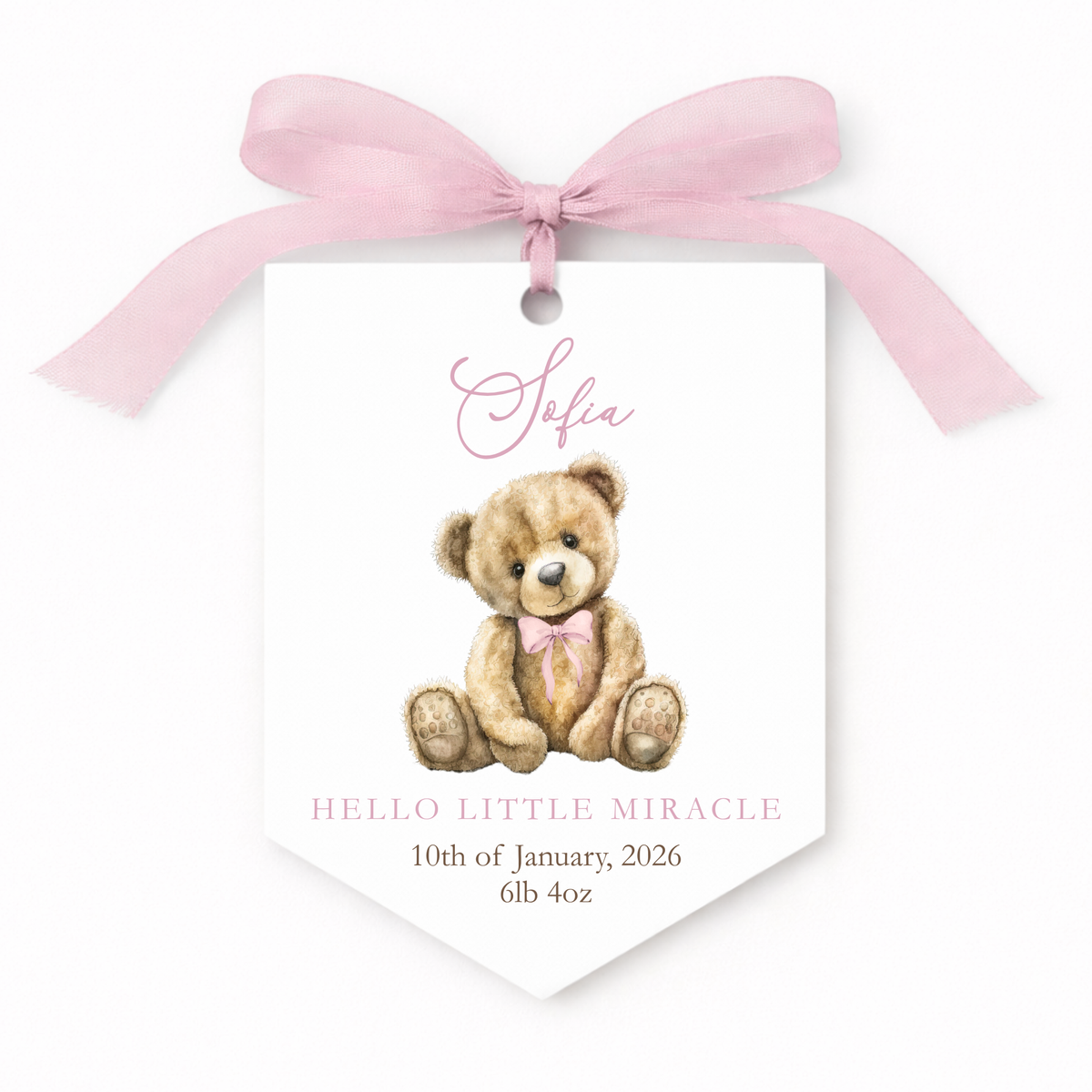 Baby Announcement Acrylic Bunting