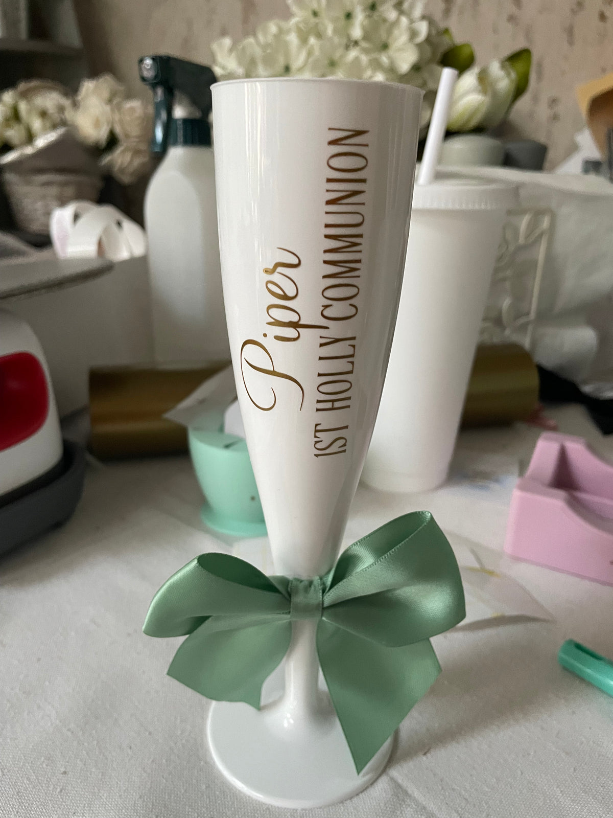 Bride Hen Party Prom plastic personalised Flutes