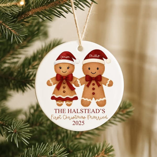Gingerbread Ceramic bauble