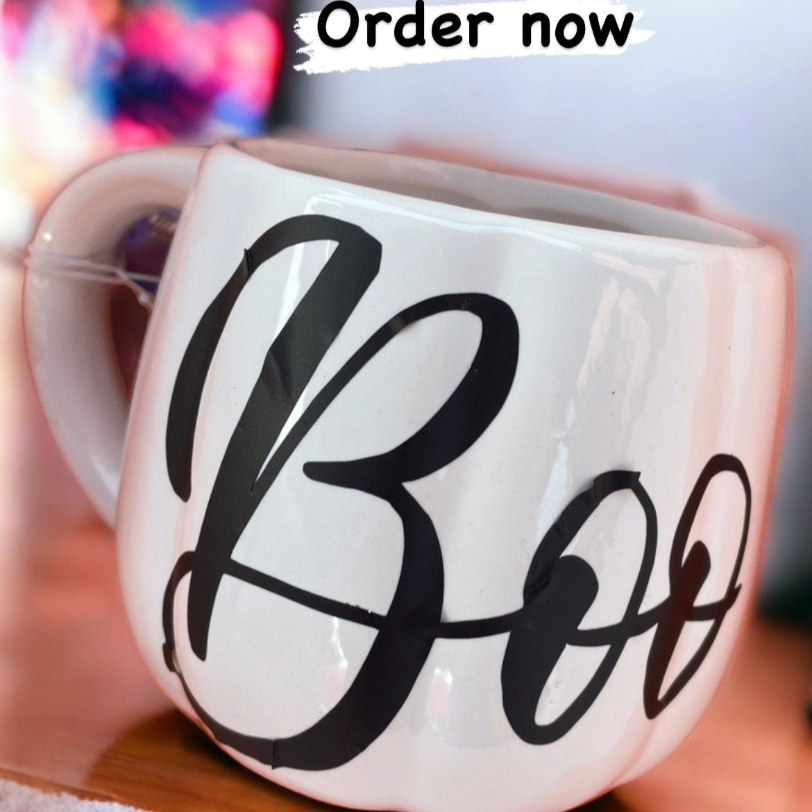 Pumpkin Mug Boo or Personalised/ceramic mug / autumn mug / gift