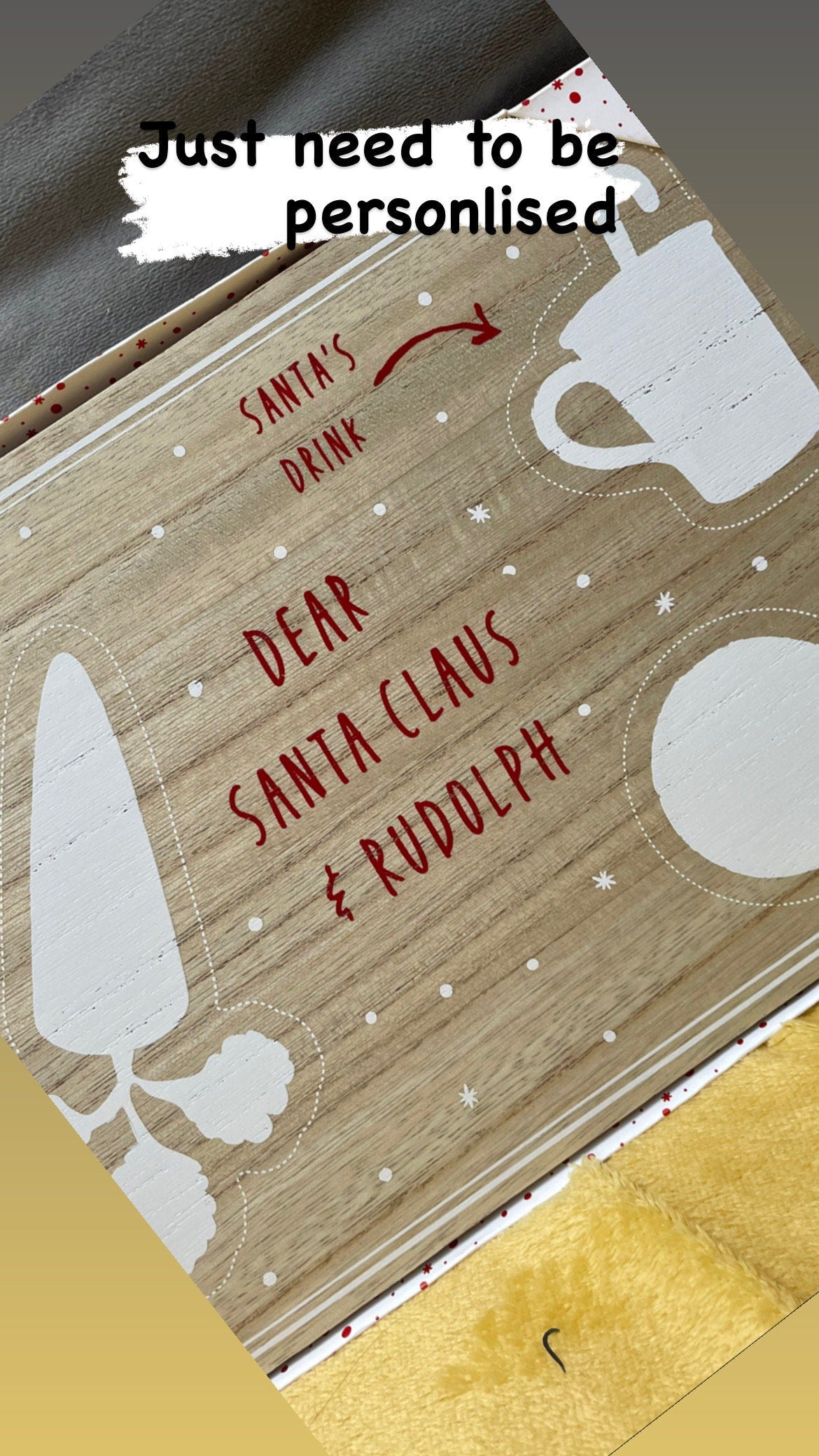 Santa personalised boards / Christmas Eve boards / Santa goodies board